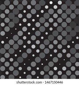 Monochrome geometric vector background. Abstract halftone illustration pattern. Vintage texture