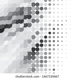 Monochrome geometric vector background. Abstract halftone illustration pattern. Vintage texture