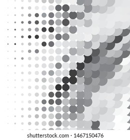 Monochrome geometric vector background. Abstract halftone illustration pattern. Vintage texture