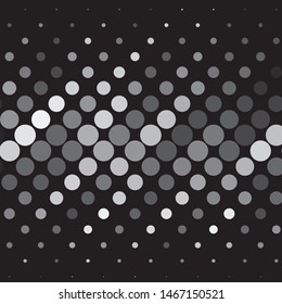 Monochrome geometric vector background. Abstract halftone illustration pattern. Vintage texture