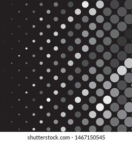 Monochrome geometric vector background. Abstract halftone illustration pattern. Vintage texture