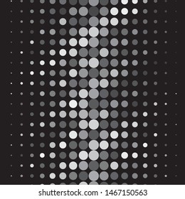 Monochrome geometric vector background. Abstract halftone illustration pattern. Vintage texture