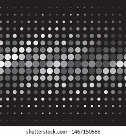 Monochrome geometric vector background. Abstract halftone illustration pattern. Vintage texture