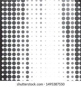 Monochrome geometric vector background. Abstract halftone illustration pattern. Vintage texture