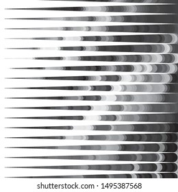 Monochrome geometric vector background. Abstract halftone illustration pattern. Vintage texture