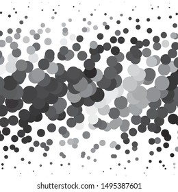 Monochrome geometric vector background. Abstract halftone illustration pattern. Vintage texture