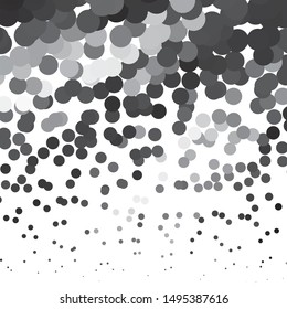 Monochrome geometric vector background. Abstract halftone illustration pattern. Vintage texture