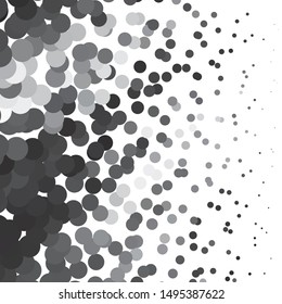 Monochrome geometric vector background. Abstract halftone illustration pattern. Vintage texture