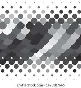 Monochrome geometric vector background. Abstract halftone illustration pattern. Vintage texture