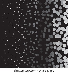 Monochrome geometric vector background. Abstract halftone illustration pattern. Vintage texture