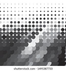 Monochrome geometric vector background. Abstract halftone illustration pattern. Vintage texture