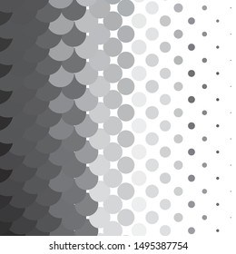 Monochrome geometric vector background. Abstract halftone illustration pattern. Vintage texture