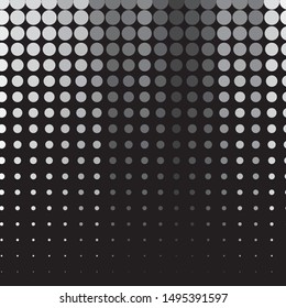 Monochrome geometric vector background. Abstract halftone illustration pattern. Vintage texture