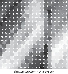 Monochrome geometric vector background. Abstract halftone illustration pattern. Vintage texture