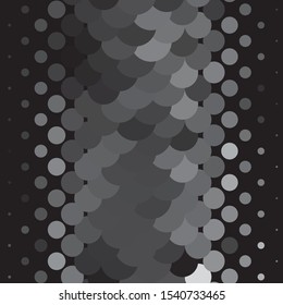 Monochrome geometric vector background. Abstract halftone illustration pattern. Vintage texture