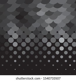 Monochrome geometric vector background. Abstract halftone illustration pattern. Vintage texture