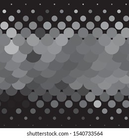 Monochrome geometric vector background. Abstract halftone illustration pattern. Vintage texture