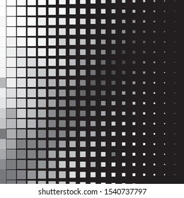 Monochrome geometric vector background. Abstract halftone illustration pattern. Vintage texture