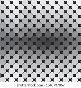 Monochrome geometric vector background. Abstract halftone illustration pattern. Vintage texture