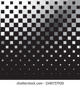 Monochrome geometric vector background. Abstract halftone illustration pattern. Vintage texture
