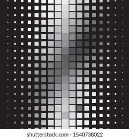 Monochrome geometric vector background. Abstract halftone illustration pattern. Vintage texture