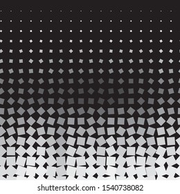 Monochrome geometric vector background. Abstract halftone illustration pattern. Vintage texture