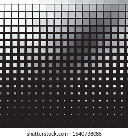 Monochrome geometric vector background. Abstract halftone illustration pattern. Vintage texture