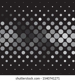 Monochrome geometric vector background. Abstract halftone illustration pattern. Vintage texture