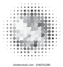 Monochrome geometric vector background. Abstract halftone illustration pattern. Vintage texture