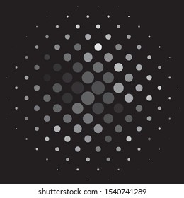 Monochrome geometric vector background. Abstract halftone illustration pattern. Vintage texture