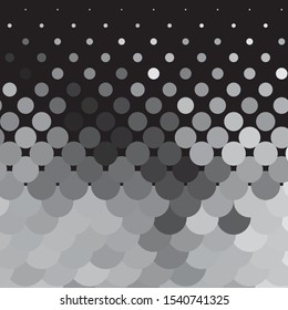 Monochrome geometric vector background. Abstract halftone illustration pattern. Vintage texture