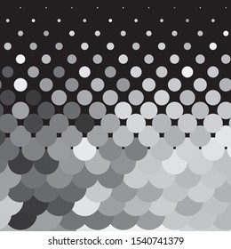 Monochrome geometric vector background. Abstract halftone illustration pattern. Vintage texture
