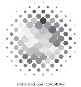 Monochrome geometric vector background. Abstract halftone illustration pattern. Vintage texture