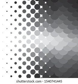 Monochrome geometric vector background. Abstract halftone illustration pattern. Vintage texture