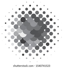 Monochrome geometric vector background. Abstract halftone illustration pattern. Vintage texture