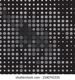 Monochrome geometric vector background. Abstract halftone illustration pattern. Vintage texture