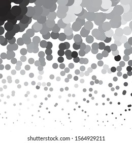 Monochrome geometric vector background. Abstract halftone illustration pattern. Vintage texture
