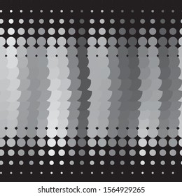 Monochrome geometric vector background. Abstract halftone illustration pattern. Vintage texture