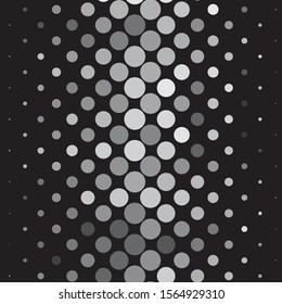 Monochrome geometric vector background. Abstract halftone illustration pattern. Vintage texture