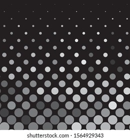 Monochrome geometric vector background. Abstract halftone illustration pattern. Vintage texture