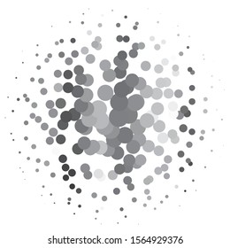 Monochrome geometric vector background. Abstract halftone illustration pattern. Vintage texture