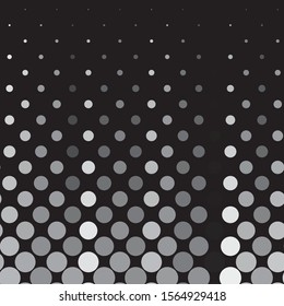 Monochrome geometric vector background. Abstract halftone illustration pattern. Vintage texture
