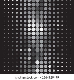 Monochrome geometric vector background. Abstract halftone illustration pattern. Vintage texture