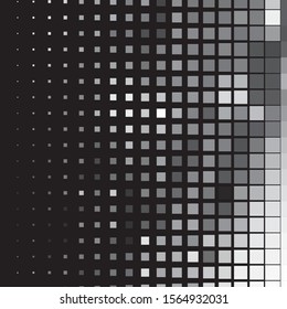 Monochrome geometric vector background. Abstract halftone illustration pattern. Vintage texture