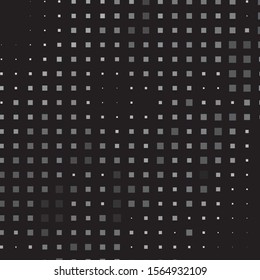 Monochrome geometric vector background. Abstract halftone illustration pattern. Vintage texture