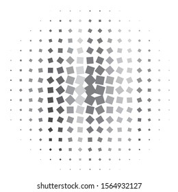 Monochrome geometric vector background. Abstract halftone illustration pattern. Vintage texture
