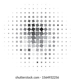 Monochrome geometric vector background. Abstract halftone illustration pattern. Vintage texture