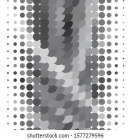 Monochrome geometric vector background. Abstract halftone illustration pattern. Vintage texture