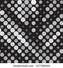 Monochrome geometric vector background. Abstract halftone illustration pattern. Vintage texture