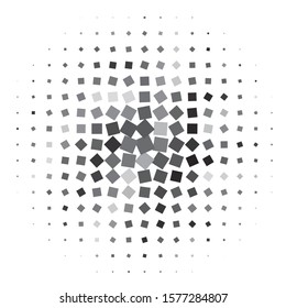 Monochrome geometric vector background. Abstract halftone illustration pattern. Vintage texture